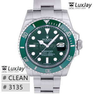 CLEAN 3135 40MM 데이트 그린 헐크 롤렉스 서브마리너 submariner 116610LV