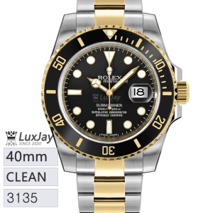 CLEAN 3135 40MM 데이트 흑콤 롤렉스 서브마리너 submariner 116613LN