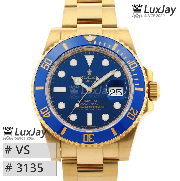 VS 3135 40MM 데이트 금통청판 롤렉스 서브마리너 submariner  116618LB