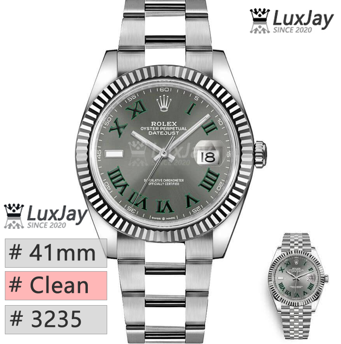 CLEAN 3235 41MM 롤렉스 데이저스트 데이트저스트 슬레이트 로만 DateJust41 126334-0021/0022