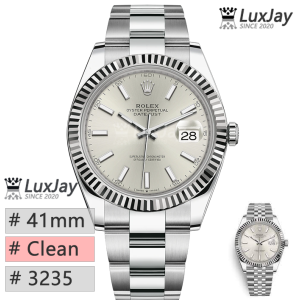 CLEAN 3235 41MM 롤렉스 데이저스트 데이트저스트 실버 DateJust41 126334-0003-0004