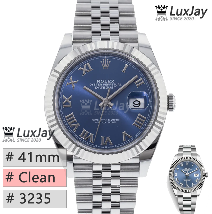 CLEAN 3235 41MM 롤렉스 데이저스트 데이트저스트 청판 로만 DateJust41 126334