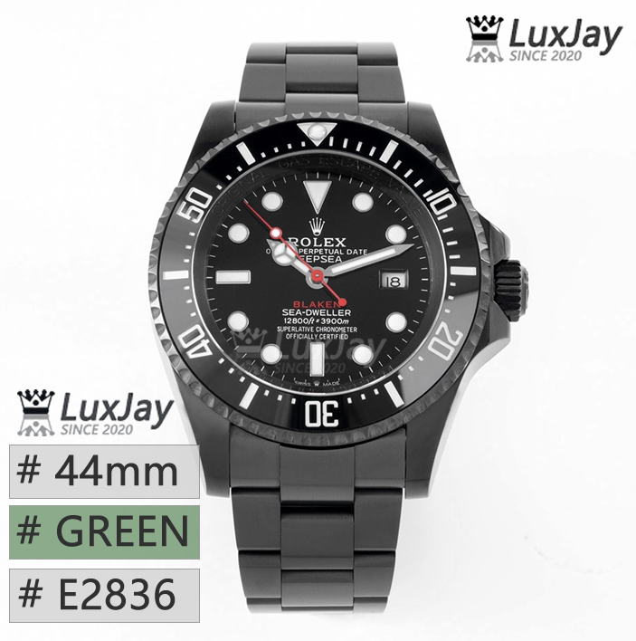 GREEN ETA2836 44MM Blaken Sea-Dweller RED 126660-0001