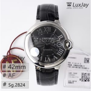 AF SEAGULL2824 42MM 발롱블루 블랙 가죽 WSBB0027