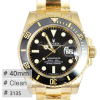 CLEAN 3135 40MM 데이트 금장 롤렉스 서브마리너 submariner 116618LN