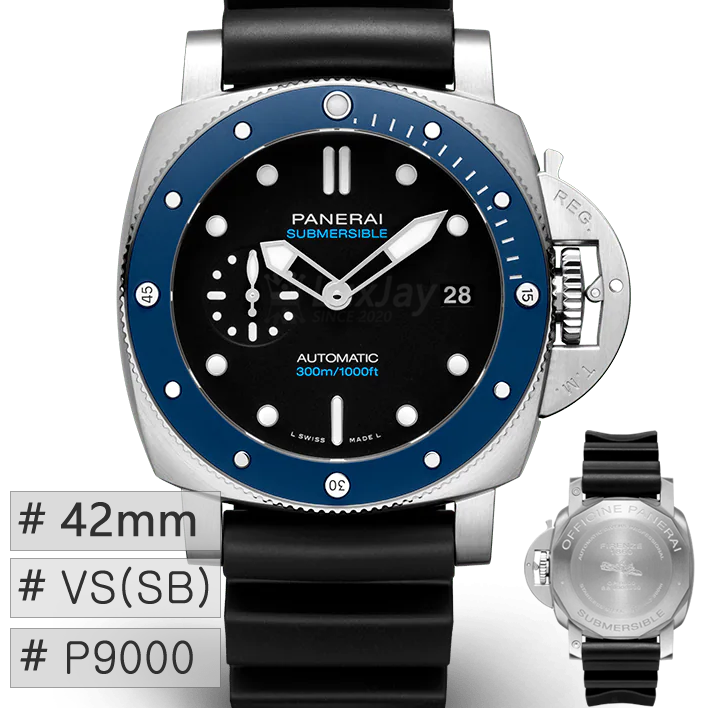 VS P9000 42mm Submersible Azzurro PAM01209