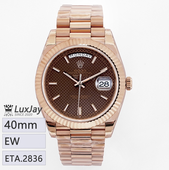 EW E2836 40mm 롤렉스 데이데이트 40 Rolex Day-Date 40 Chocolate Everose gold 228235