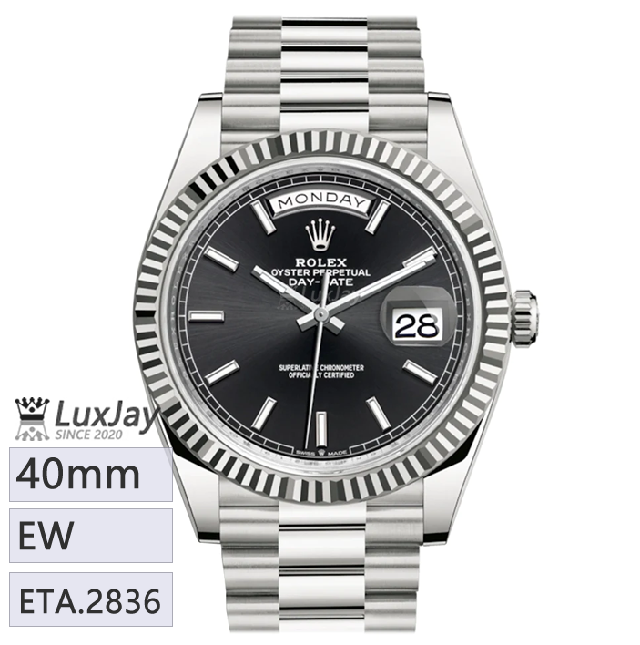 EW E2836 40mm 롤렉스 데이데이트 40 Rolex Day-Date 40 BlackWhite Gold 228239