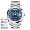 EW E2836 40mm 롤렉스 데이데이트 40 Rolex Day-Date 40 Blue Roman Dial Platinum 228206