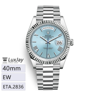 EW E2836 40mm 롤렉스 데이데이트 40 Rolex Day-Date 40 Ice Blue Dial Platinum 228206