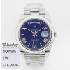 EW E2836 40mm 롤렉스 데이데이트 40 Rolex Day-Date 40 Blue Roman Dial Fluted Bezel White Gold228239