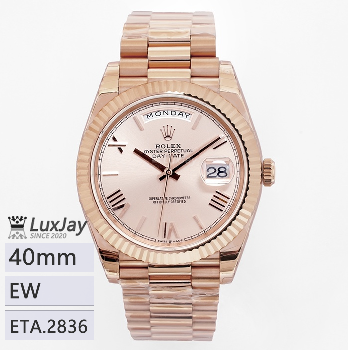 EW E2836 40mm 롤렉스 데이데이트 40 Rolex Day-Date 40 Glod pink 228235