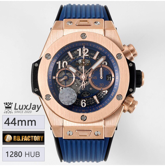 BBF 44MMx15.45MM 위블로 HUBLOT 빅뱅 우 니코 킹 골드 블루 441.OX.5189.RX