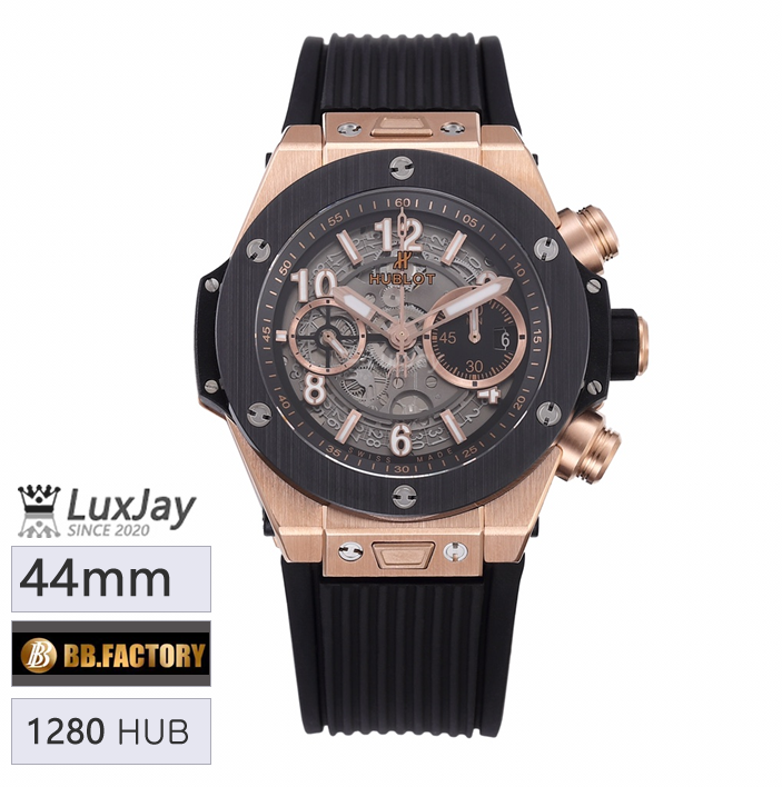 BBF 44MMx15.45MM 위블로 HUBLOT 빅뱅 우 니코 킹 골드 세라믹 441.OM.1180.RX