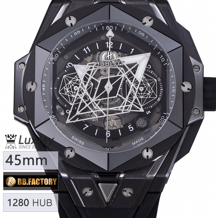 BBF 45MM 위블로 HUBLOT 빅뱅 상 블루 II 세라믹 Ref. 418.FX.8007.RX.MXM21