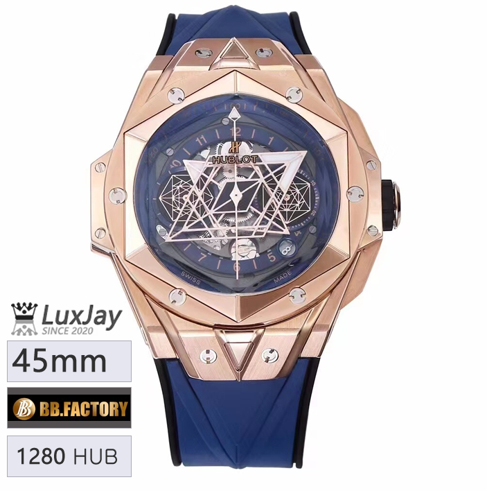 BBF 45MM 위블로 HUBLOT 빅뱅 상 블루 II 세라믹 Ref. 418.ox.5108.rx.mxm20