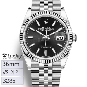 [예약] VS 36mm 데이트저스트 블랙  쥬빌레 브레이슬릿 126234-0015 DATEJUST 36 데이저스트36