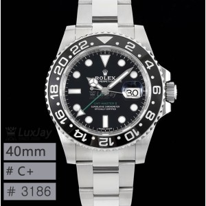 C+ 3186 40MM 지엠티 마스터2 블랙 GMT MASTER II 116710LN