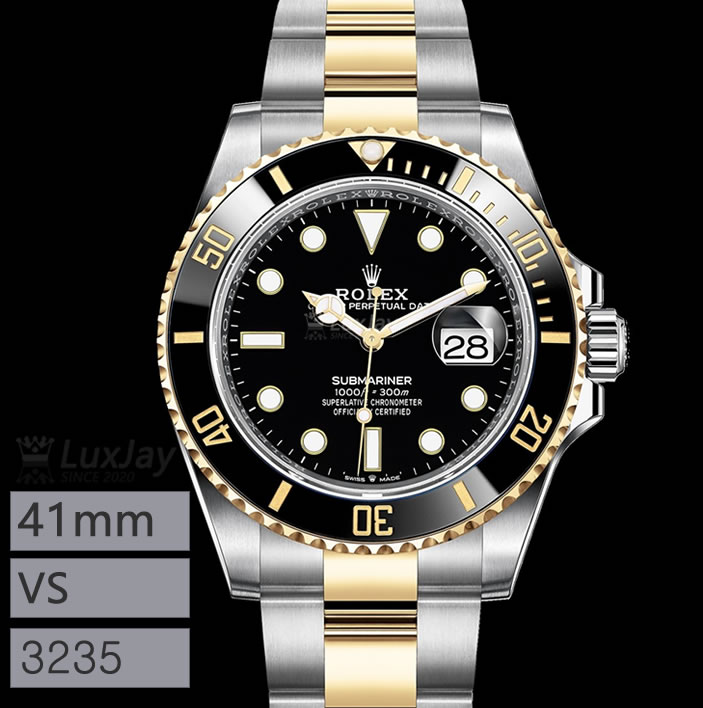 VS 3235 41mm  데이트 흑콤 롤렉스 서브마리너 submariner m126613ln