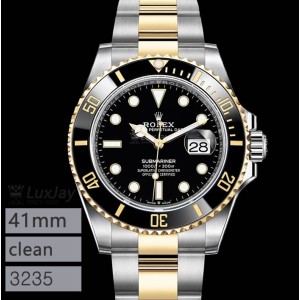 clean 3235 41mm 데이트 흑콤 롤렉스 서브마리너 submariner m126613ln