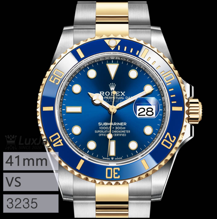 VS 3235 41mm 데이트 청콤 롤렉스 서브마리너 submariner m126613lb