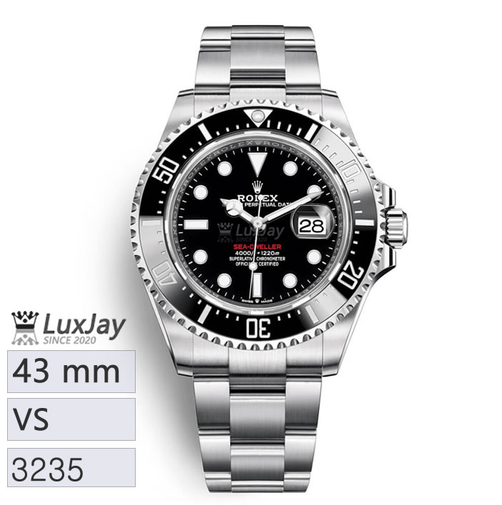 VS 43mm 3235 롤렉스 씨드웰러 Rolex Sea-Dweller 126600