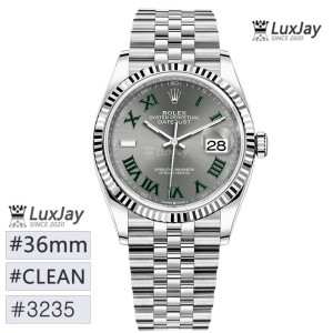 CLEAN 36mm 3235 데이저스트 데이트저스트 슬레이트 로만 DateJust36 126234