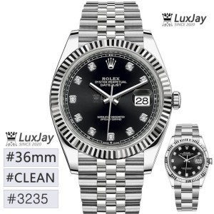 CLEAN  36mm 데이트저스트 10P 다이아몬드 인덱스 쥬빌레 브레이슬릿 126234-0027 DATEJUST 36 데이저스트36