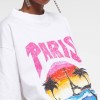 발렌시아가 Pink Tropical Paris Cotton Jersey T-shirt