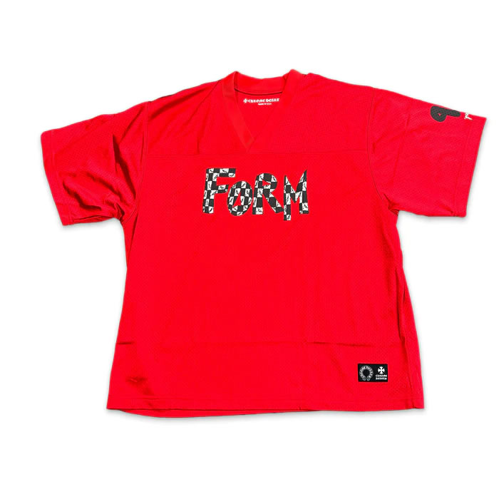 CHROME HEARTS MATTY BOY SPORTS MESH SHORT SLEEVE WARM UP JERSEY “RED”