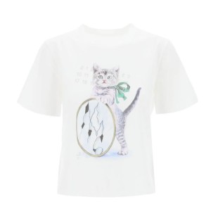 MM6 Maison Margiela Cat-print cotton T-shirt