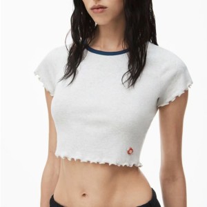 Alexander Wang lettuce-hem cropped T-shirt