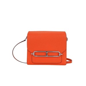 SA 에르메스 Hermes Roulis Mini Feu Orange Evercolor  수작업