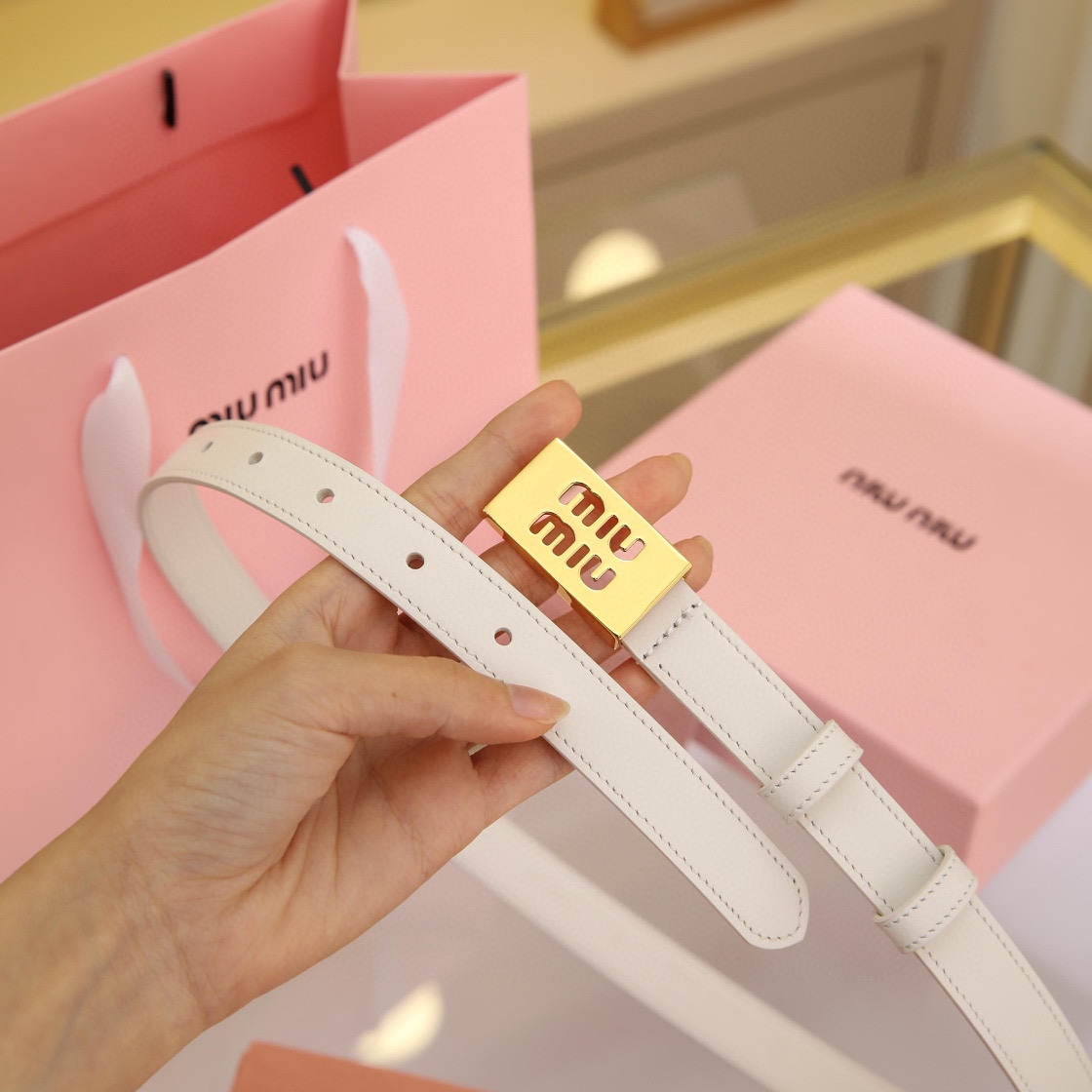 miumiu  벨트 2.0cm