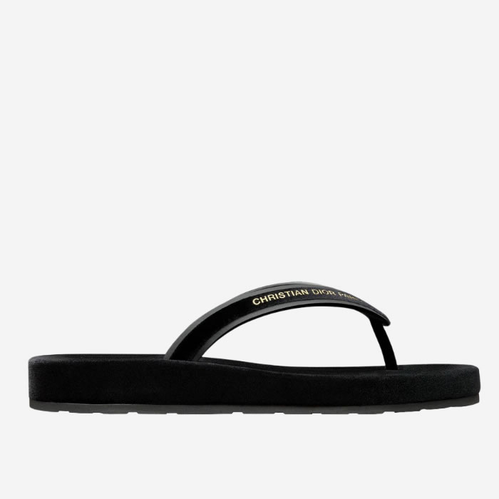 Dior Diorsea Thong Sandle Velvet Black