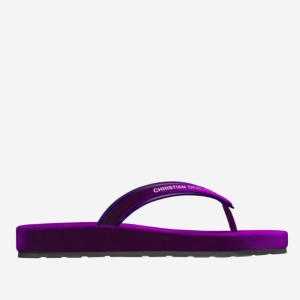 Dior Diorsea Thong Sandle Velvet Scarlet Purple