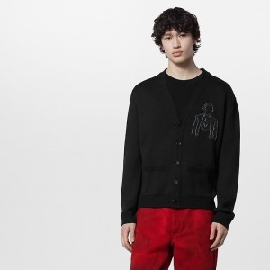 1AFAOK Embroidered Wool Cardigan