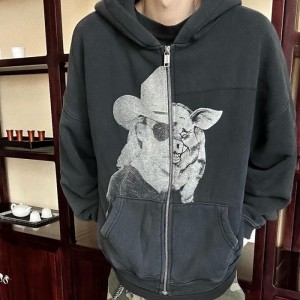 ERD pig allen zipup hoodie