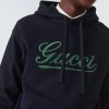 GUCCI Logo-Embroidered Cotton-Jersey Hoodie