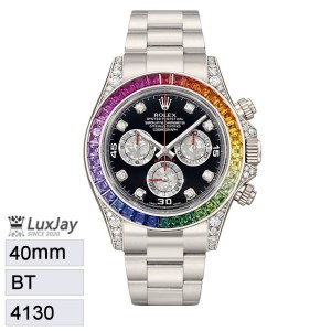 BT 4130 40mm 롤렉스 DAYTONA SS Rainbow Crystal 116599RBOW