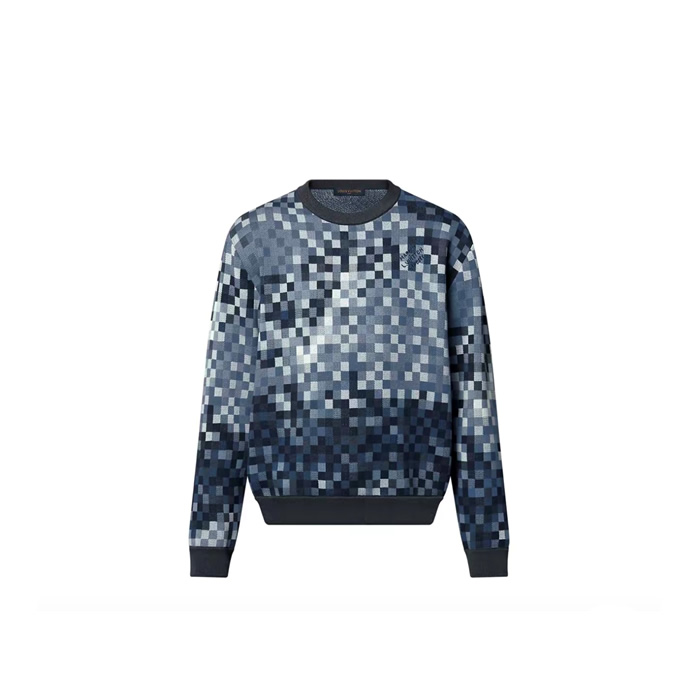 1AGHTQ LV Vers Damoflage Jacquard Pullover