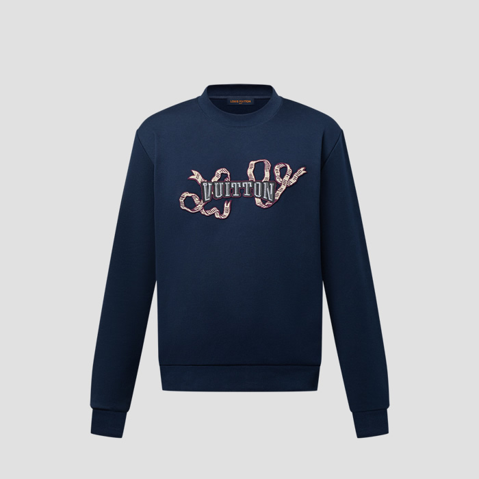 1AGJXX Embroidered Cotton Crewneck