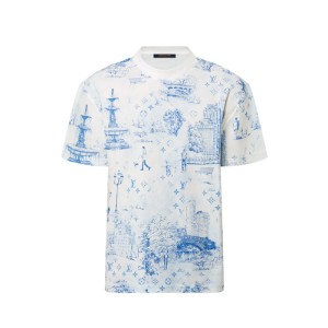 1AGJYZ Printed Cotton Pique T-Shirt