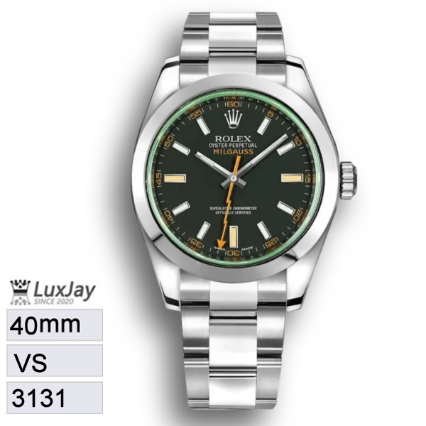 AR ETA3131 40mm MILGAUSS m116400GV 롤렉스 밀가우스 인텐스