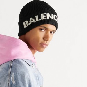 Balenciaga Grey Logo Beanie