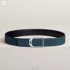 에르메스 JOCKEY 벨트 버클 & 양면 가죽 스트랩 38mm