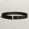 에르메스 JOCKEY 벨트 버클 & 양면 가죽 스트랩 38mm