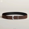 에르메스 JOCKEY 벨트 버클 & 양면 가죽 스트랩 38mm