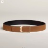 에르메스 JOCKEY 벨트 버클 & 양면 가죽 스트랩 38mm