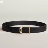 에르메스 JOCKEY 벨트 버클 & 양면 가죽 스트랩 38mm